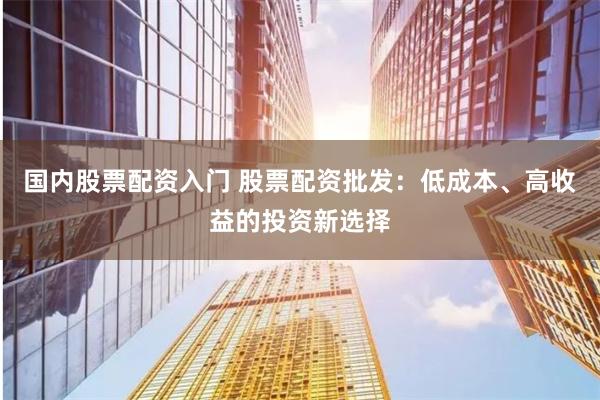 国内股票配资入门 股票配资批发：低成本、高收益的投资新选择